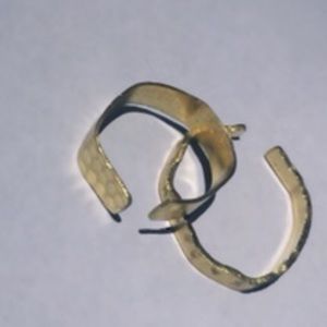 Gold  adjustable handmade  2 ring ring set